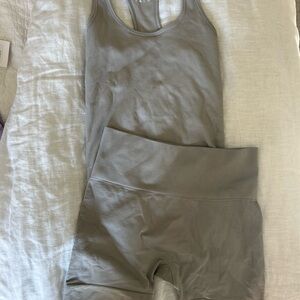 SET Active Gray Tank and Shorts Set